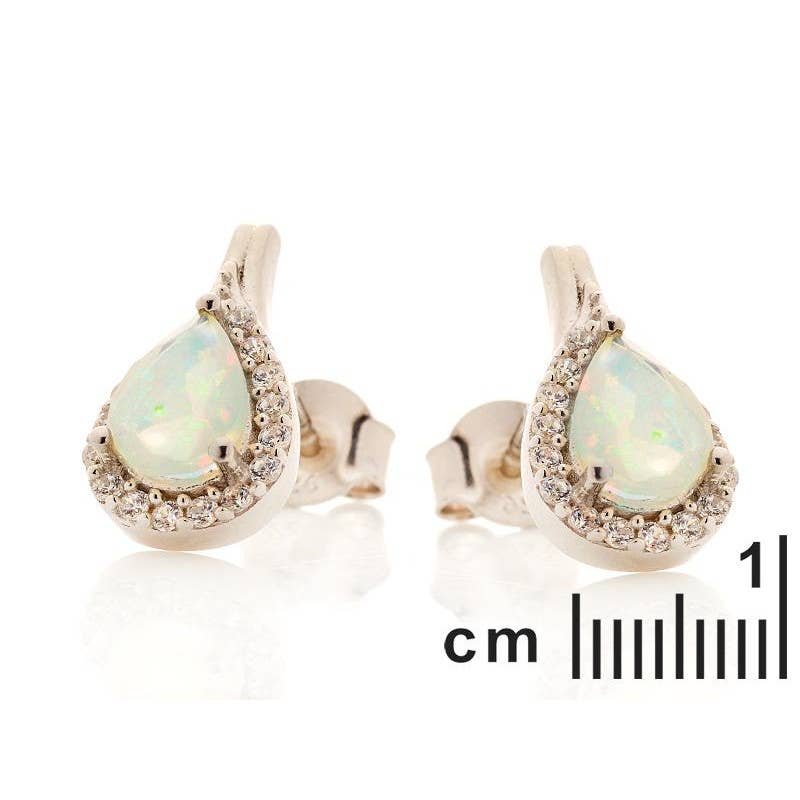 Drop earrings with Ethiopian opal