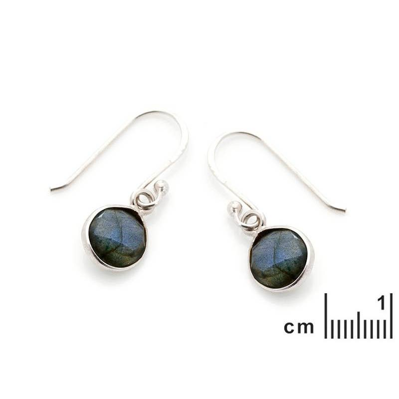 Multicolor labradorite earrings, silver 925