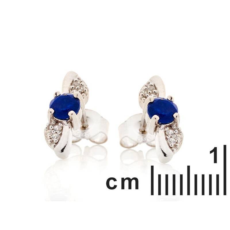 Natürliche blaue Lapislazuli-Ohrringe, 925 Sterlingsilber