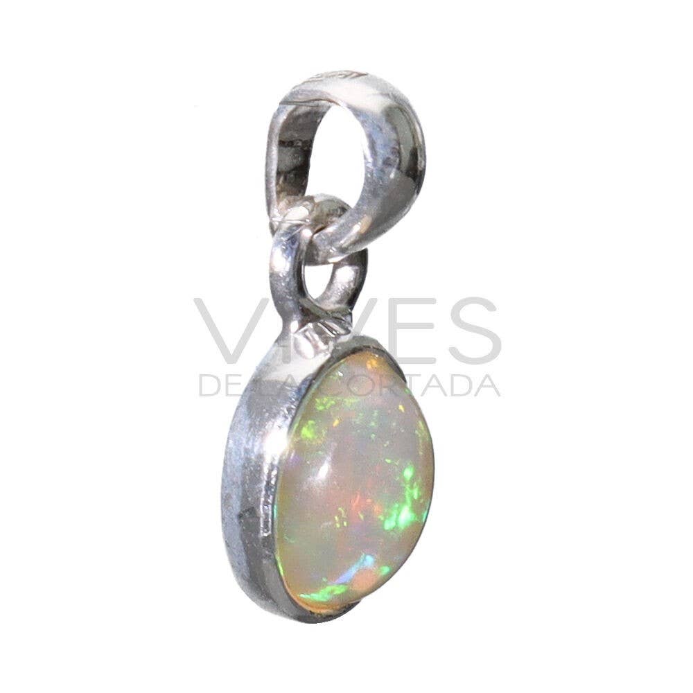 Kleiner ovaler Opalanhänger (P), 925 Sterlingsilber