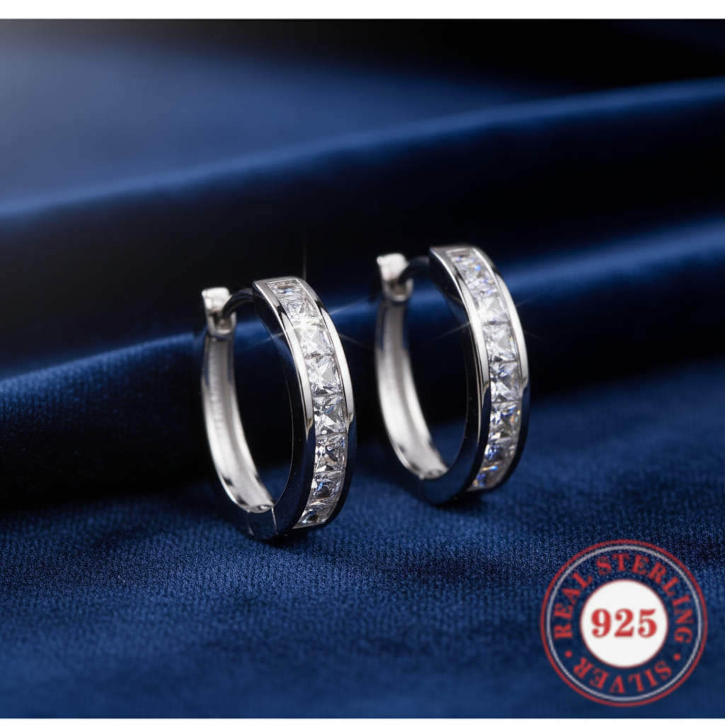 Creolen auf dunkelblauem Samt