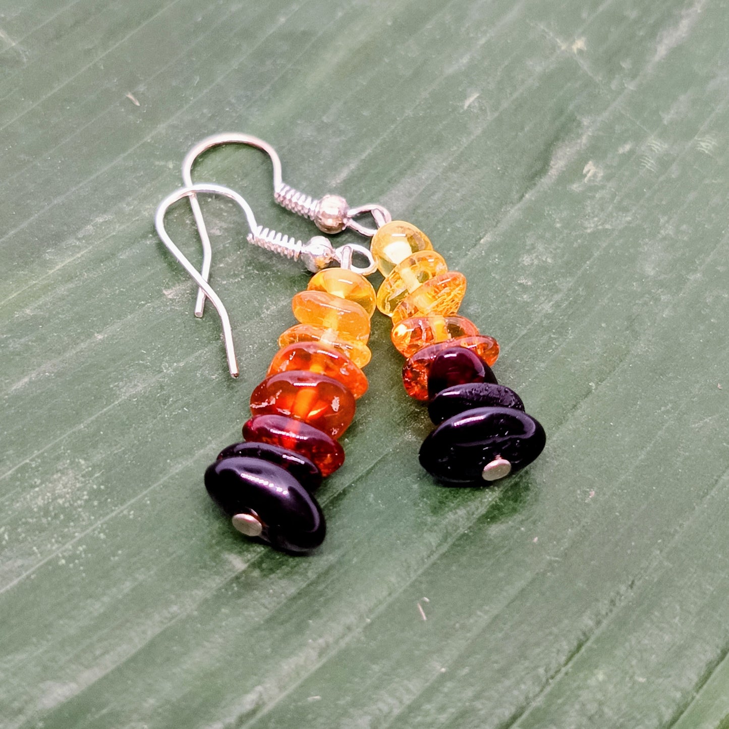 Amber earrings "Ombre"