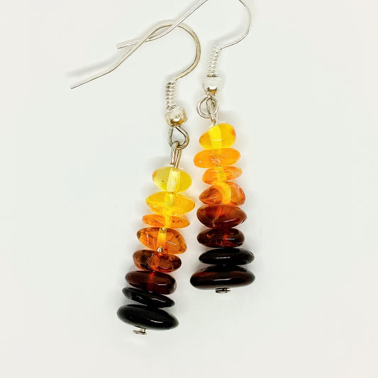 Amber earrings "Ombre"