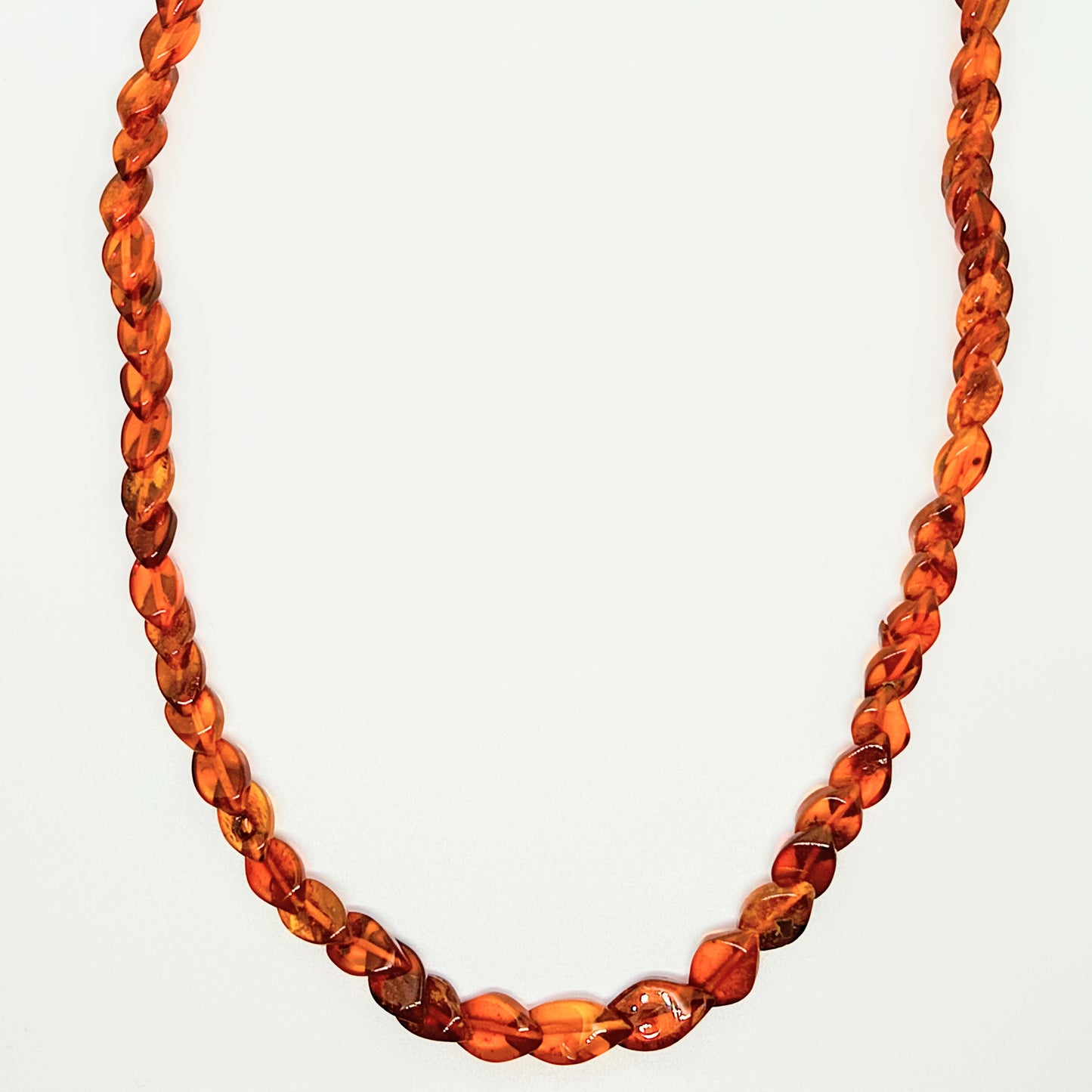 Natürliche Cognac-Bernsteinkette, 45 cm