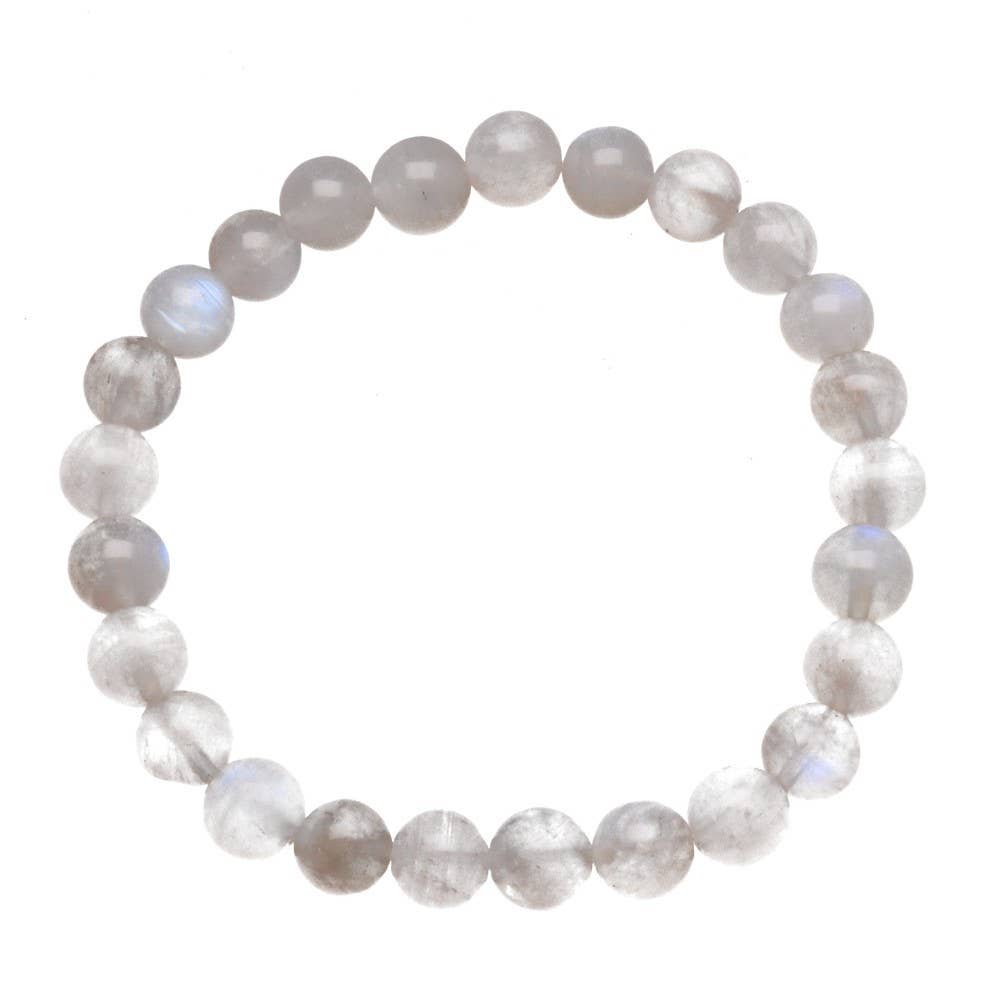 Mondstein-Armband mit 8 mm Perlen