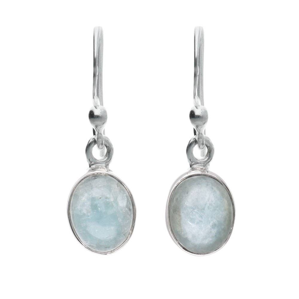 Oval Aquamarin-Set in 925er Sterlingsilber