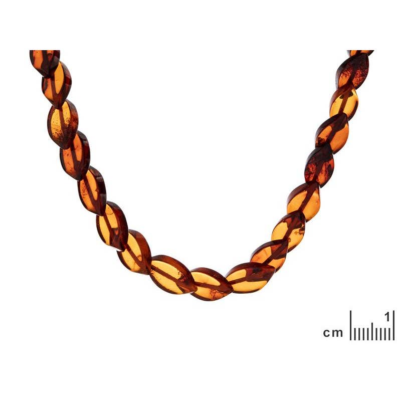 Natürliche Cognac-Bernsteinkette, 45 cm