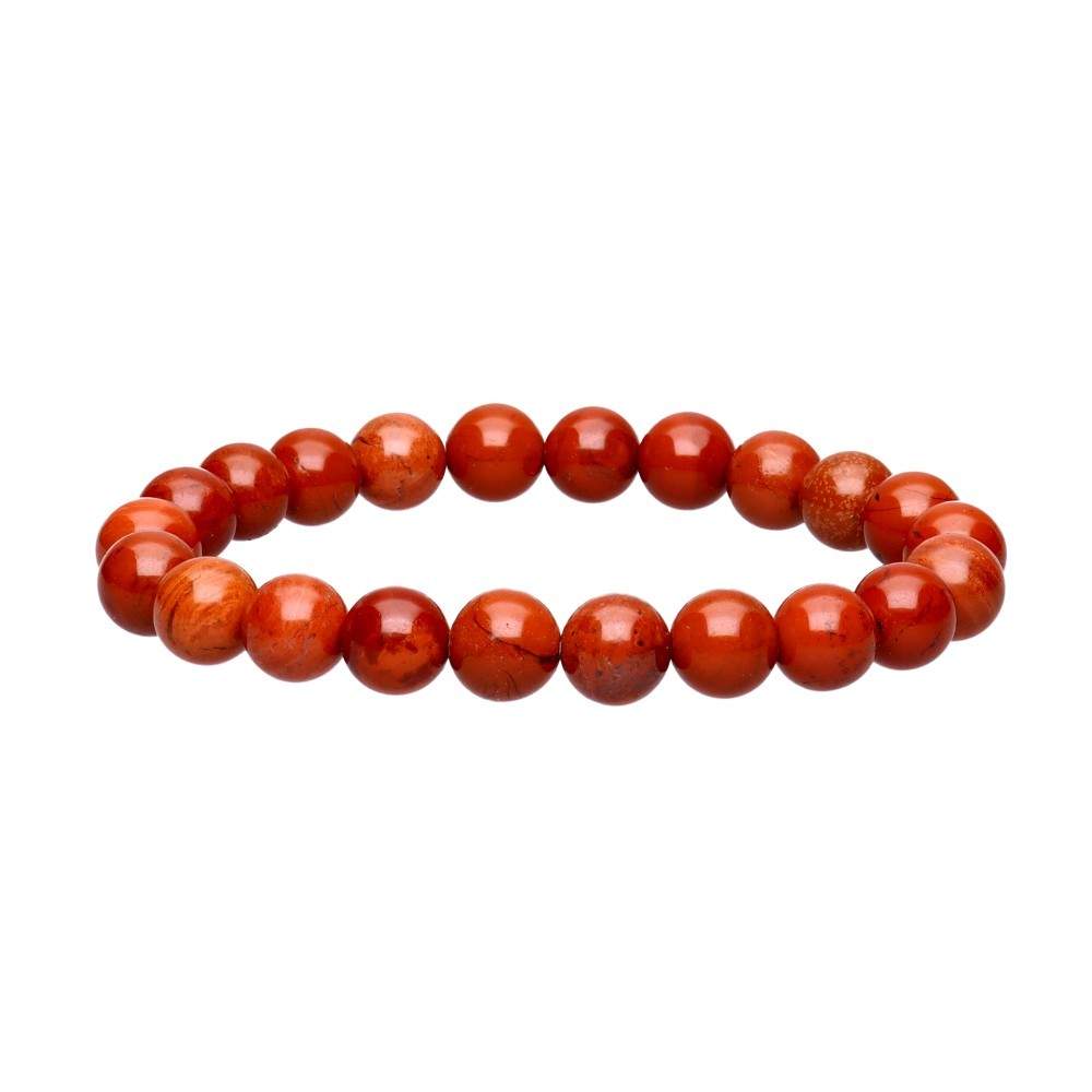 Bracelet made of red jasper, 8 mm