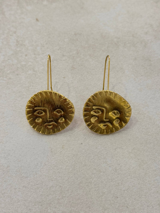 Ohrringe aus antikem sonnengebürstetem Gold