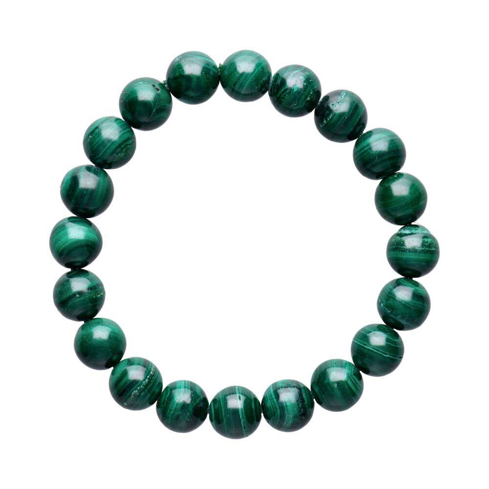 Malachit-Armband mit 10 mm Perlen