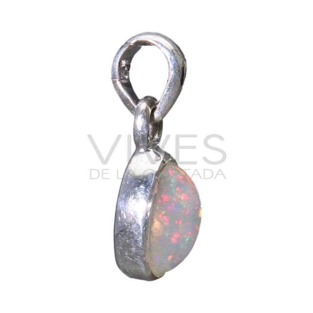 Kleiner ovaler Opalanhänger (P), 925 Sterlingsilber