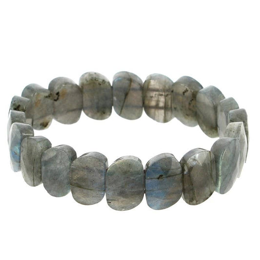 Labradorite EXTRA Armband 10 x 15 mm facettierte Platten