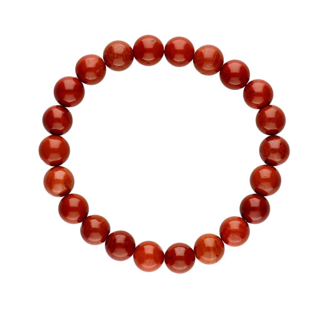 Bracelet made of red jasper, 8 mm