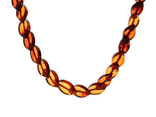 Natural cognac amber necklace, 45 cm