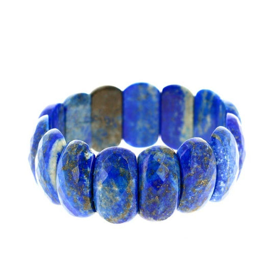 Lapislazuli EXTRA Armband mit facettierten Platten