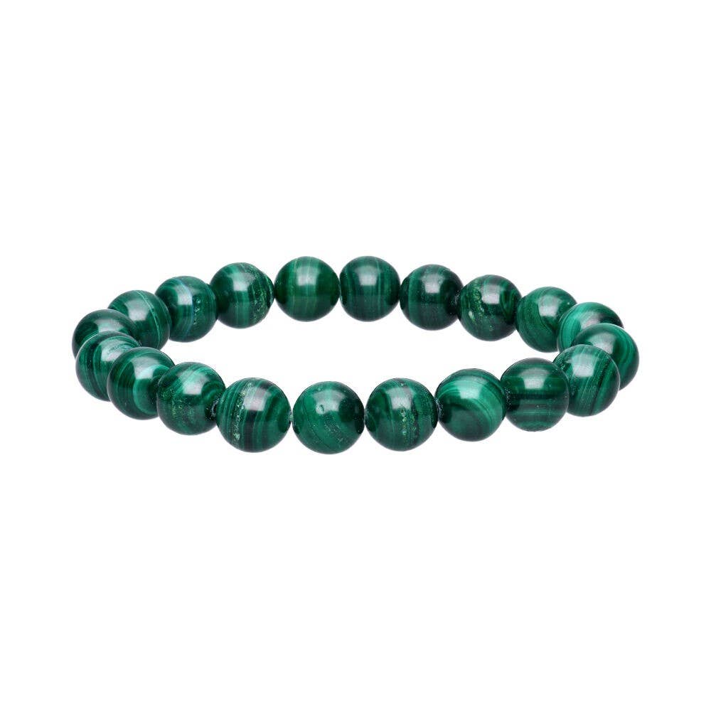 Malachit-Armband mit 10 mm Perlen