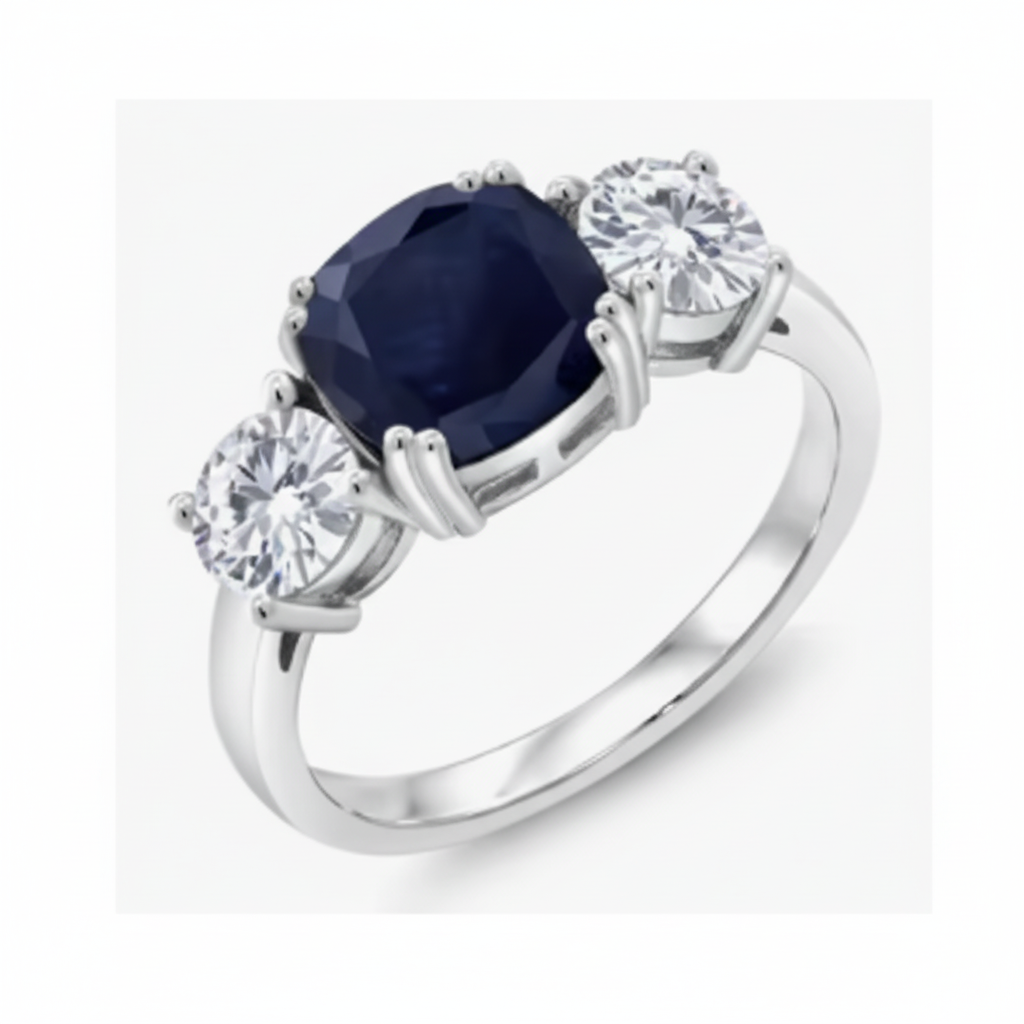 Saphir-Ring ohne Stempel