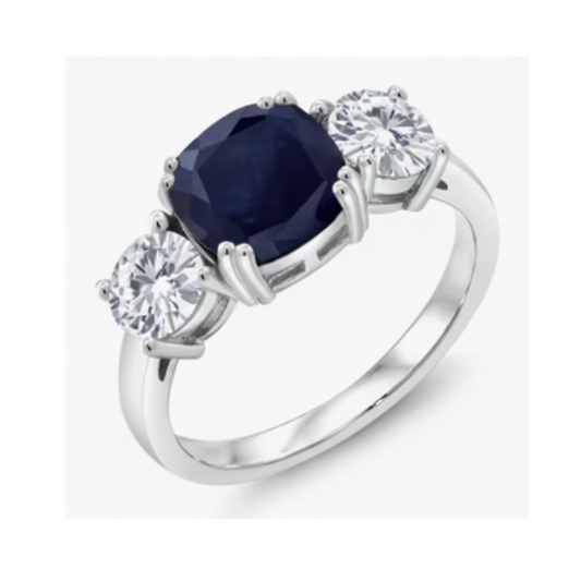 Saphir-Ring ohne Stempel